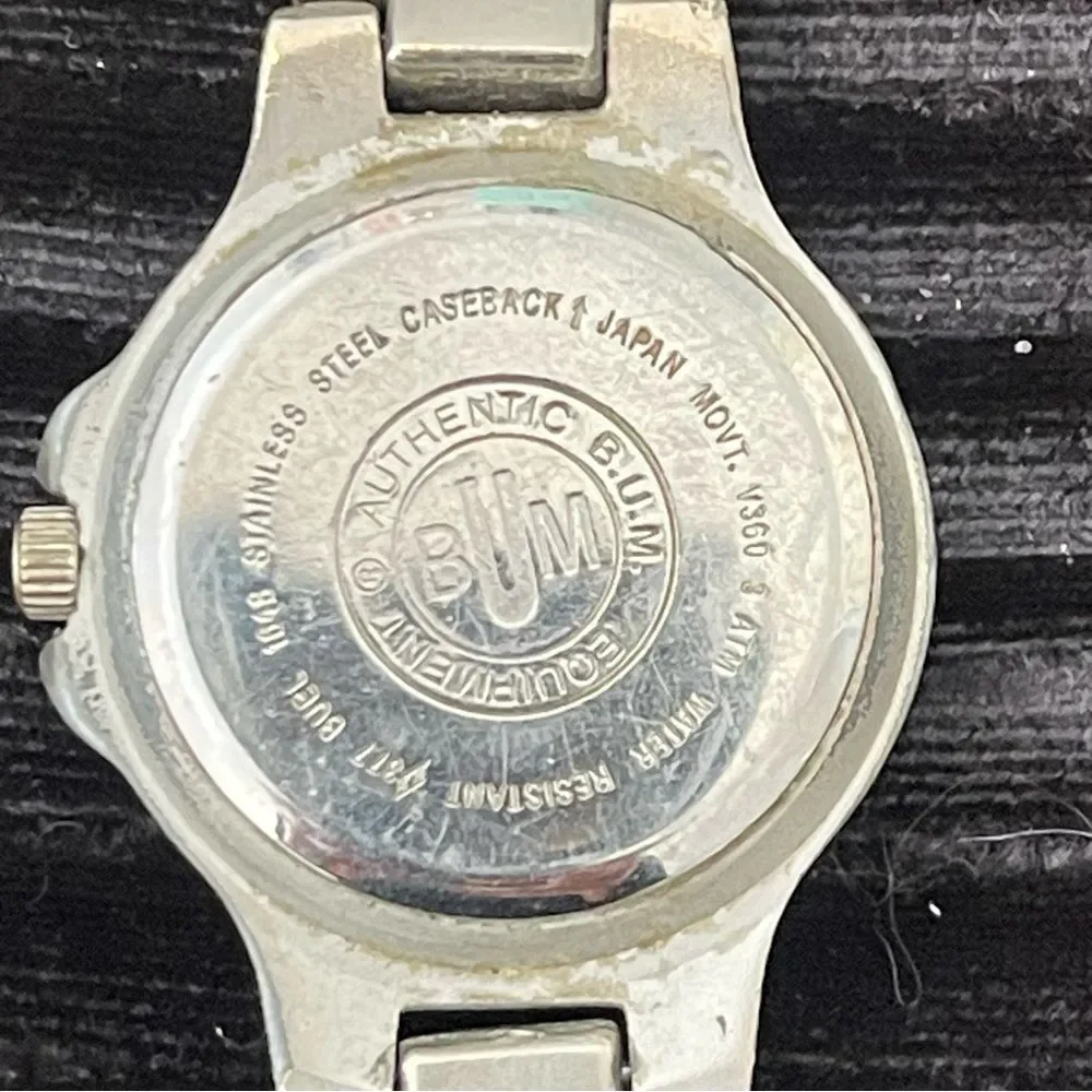 BUM vintage watch. Stainless steel. Date. Glow in dark arms